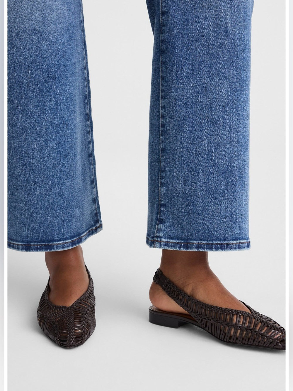 Madewell The Harpor Slingback Flat Dark Carob (Brown) NWOT Retail $148 Size 8